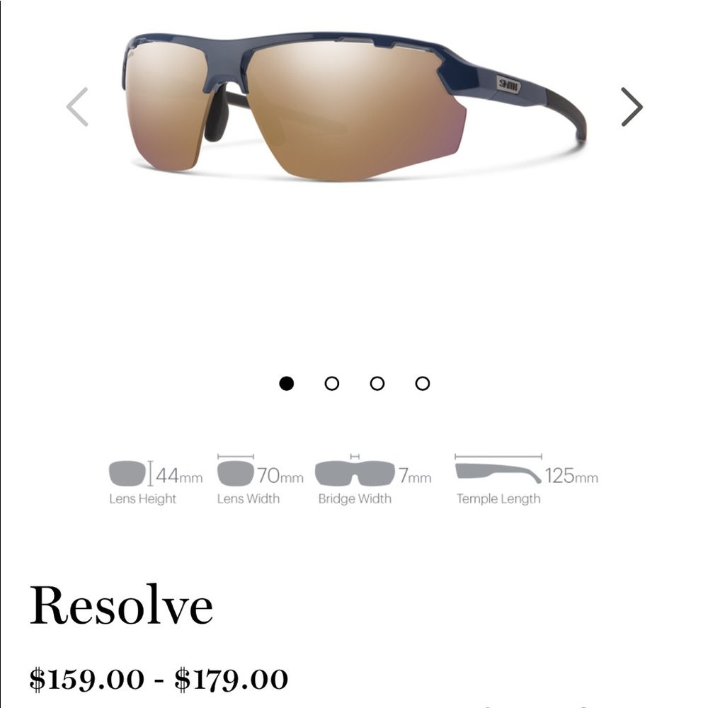 Smith Resolve glasses with 2 extra lenses